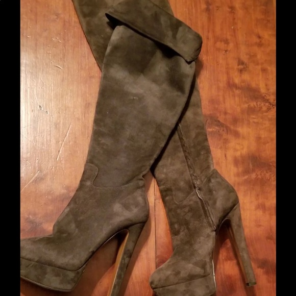 Nando Muzi Italian Suede knee boots - Picture 1 of 6
